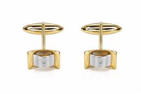 Cufflinks Man in Gold Diamante GEOR-12-198